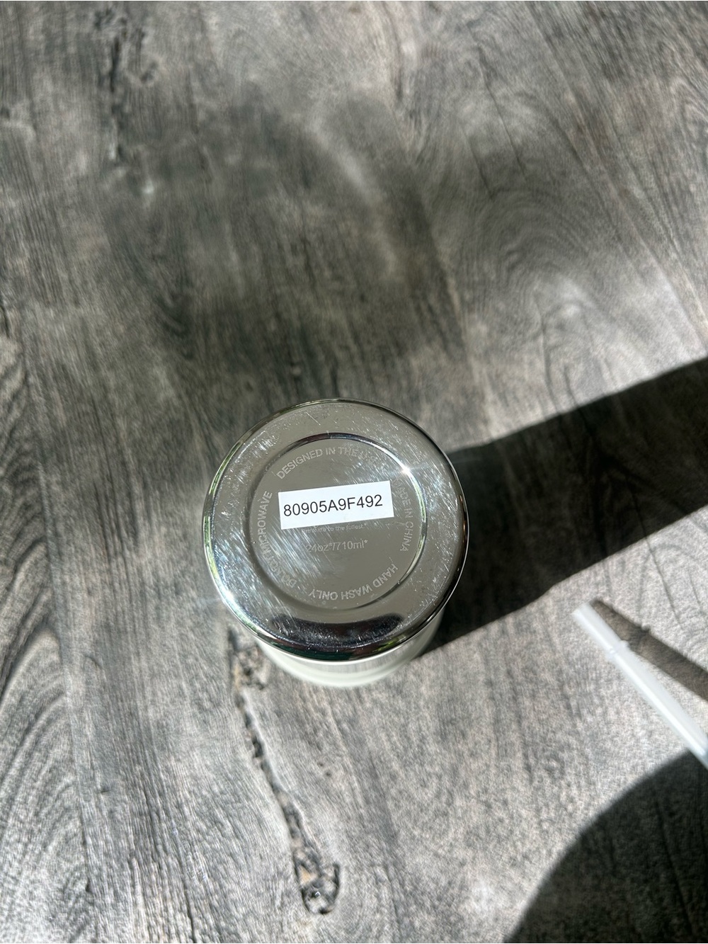 BMW White Travel Tumbler with Clear Lid and Straw - Picture 4 of 7